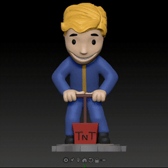 2021-06-27_19-26-18.gif STL file Fallout. Vault boy. Perception・3D printing design to download