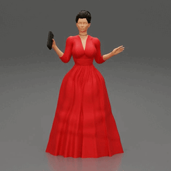 ezgif.com-gif-maker-34.gif 3D file Beautiful Girl with Evening Dresses holding a wallet 3D Print Model・3D printing template to download, 3DGeshaft