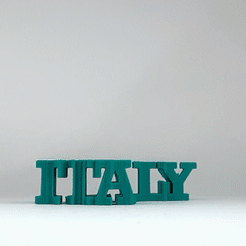 ezgif.com-gif-maker-18.gif Free STL file Text Flip - Italy・Object to download and to 3D print, master__printer