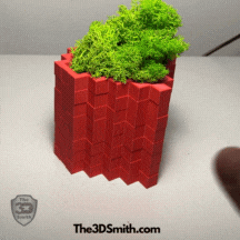 MC_Heart_Vase.gif 3D file Minecraft Life Heart Vase Planter・3D printing design to download