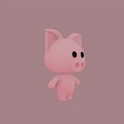 4.gif Cartoon Pig for 3D Printing