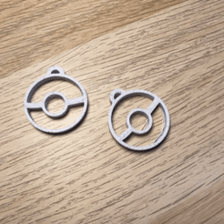 Pokeball.gif Archivo STL Pokeball Pokemon earings keychain・Objeto de impresión 3D para descargar