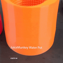 cropped.gif STL file JuiceMunkey Advanced Paint Water Pot and Brush Holder・3D print design to download