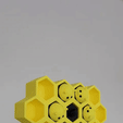 ezgif.com-video-to-gif-converter-4.gif Beehive Key Holder with Bee and Hexagon Keychains
