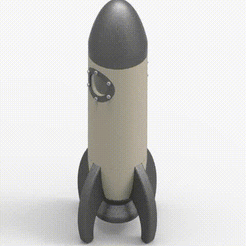 untitled.18.gif Download STL file Toy Rocket • 3D printing template, mystuffprint