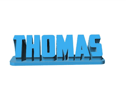 Thomas.gif Archivo STL PLACA DE ESCRITORIO CON EL NOMBRE DE THOMAS CURVADO・Objeto imprimible en 3D para descargar, Khanna3D