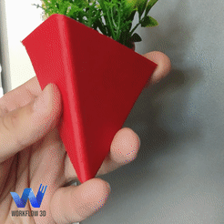 Vaso-013-Gif.gif Fichier STL Vase réfrigérant de forme triangulaire pour décoration avec plante・Plan à imprimer en 3D à télécharger, GuilhermeKB