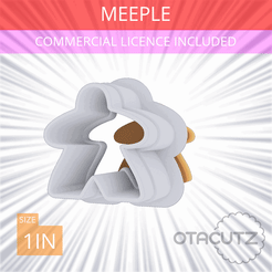 Meeple~1in.gif Meeple Cookie Cutter 1in / 2.5cm