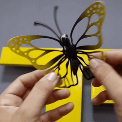 Video.Guru_2021-1610286719060.gif Datei STL flexi print butterfly happy herunterladen • Modell für den 3D-Druck, TRex