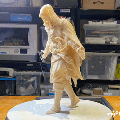 IMB_GoCa5U.gif Archivo STL Figura de Ezio de Assassins Creed・Objeto imprimible en 3D para descargar