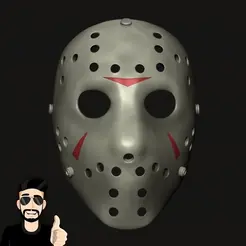 GIF1.gif STL file JASON VORHEES - MASK - FRIDAY THE 13TH・Design to download and 3D print