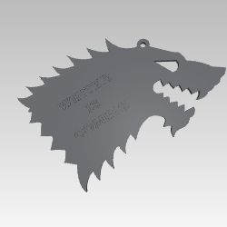 ImageToStl.com_winter-is-coming.stl.gif winter is coming Game of Thrones earrings