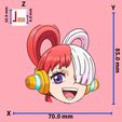 gif-1.gif STL file ONE PIECE / UTA - COOKIE CUTTER / ANIME・3D printer design to download