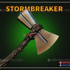 “< EAKER Fichier 3D Stormbreaker Thor Marvel - Amour et Tonnerre・Design pour imprimante 3D à télécharger