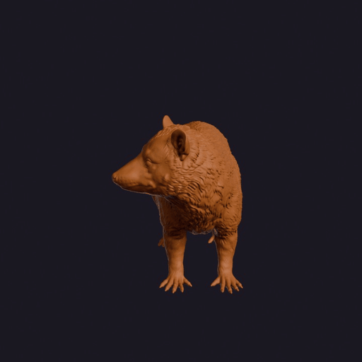 Realistic Opossum Looking Side Animal Sculpture