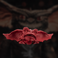 Gıf.gif STL file Gremlin Head Decor - Hellowen Monster・3D print model to download