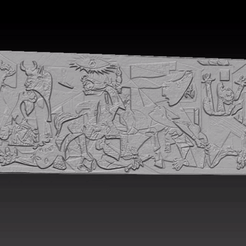 guernica.gif Télécharger fichier STL Guernica Pablo Picasso・Modèle à télécharger et à imprimer en 3D, bacteriomaker3d