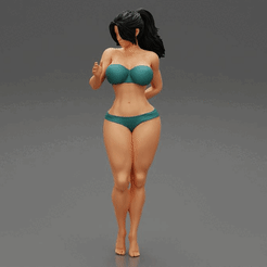 ezgif.com-gif-maker-41.gif 3D file Sexy Bikini Beach Girl 3D Print Model・Design to download and 3D print, 3DGeshaft