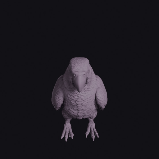 Sitting Parrot Figurine