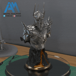 sauron-gif.gif OBJ file Sauron bust・3D printable model to download