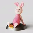 Piglet.gif piglet  - Winnie the Pooh-Lie down pose version-FANART FIGURINE