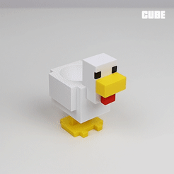 GIF-Chicken.gif STL file MINECRAFT CHICKEN EGG CUP・3D printable model to download