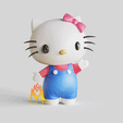 Hello-Kitty.gif Fichier STL Hello Kitty-FANART FIGURINE・Modèle à imprimer en 3D à télécharger