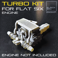 0.gif file TWIN TURBO KIT COMPATIBLE WITH OUR FLAT SIX ENGINE - 1-24TH・3D print design to download, BlackBox