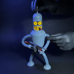 VUAJ6619_1.gif Archivo STL FUTURAMA 3D: Bender・Objeto imprimible en 3D para descargar