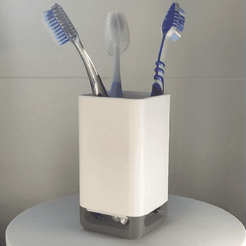 GIF-220420_210152.gif Télécharger fichier STL Porte-brosse à dents 3D anti-moisissure (2 couleurs) • Plan imprimable en 3D, ScaleAccessoriesXF