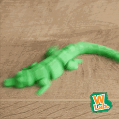 P1000755_Wlab_Licenses.gif Download STL file Odile the articulated crocodile [commercial license] • 3D print object, Wlab_Licenses