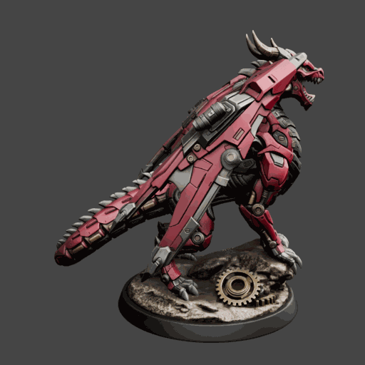 Sci-fi Mechanized Dragon Robot Miniature