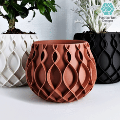 Bilder-1_1.gif Plant Pot "Bellvere" | Planter STL to 3D print | Extra Drainage Pot  + Drain Tray Version