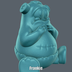 Frankie.gif Download STL file Frankie (Easy print no support) • 3D printable object, Alsamen