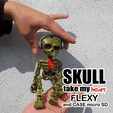 GIF3.gif STL file Skull Flexy Take My Heart・3D printing design to download