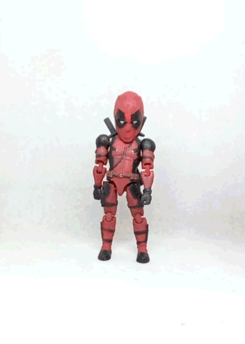 flexible Deadpool  (Print in place No Supports) - 3D model önizlemesi
