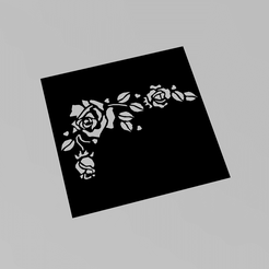 rose-04.gif Fichier STL pochoir rose・Idée pour impression 3D à télécharger