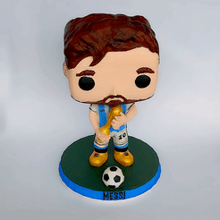 Messi.gif STL file Funko Pop Messi with World Cup・3D printer model to download