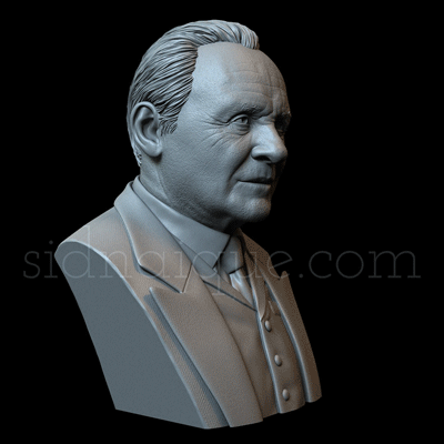 Hopkins.gif Файл 3D Сэр Энтони Хопкинс・Модель для загрузки и 3D-печати, sidnaique