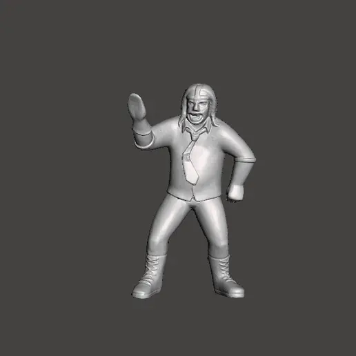 WWF Mankind Mick Foley VINTAGE WCW WRESTLING FIGURE OSFTM WRESTLER WWF WWF WWE .STL .OBJ 3D model