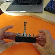 video_AdobeExpress-1.gif STL file merry christmas box with metamorphosis of the text・3D print design to download
