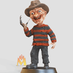 Freddy-Krueger-Chibi.gif STL-Datei Freddy Krueger Chibi -Nightmare on Elm Street- 80er,90er Jahre Filme- MONSTER FIGURINE-MONSTER Serie・3D-druckbares Modell zum herunterladen