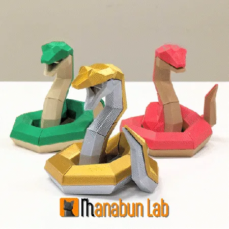 3D file 🐍Low Poly Snake Puzzle ・3D printable model to
