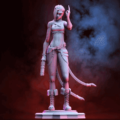 ezgif-2-76871fa374.gif Archivo STL Fan Art Jinx - Statue・Objeto de impresión 3D para descargar, NachoCG