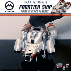 GIF-PROMO.gif STL file Starfield Frontier Ship Playset - Print in Place・Model to download and 3D print