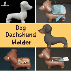 Holder-Post-para-Instagram-Quadrado-1.gif 3D file Dog dachshund Holder・3D printing design to download