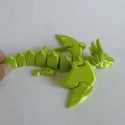 176133123_483998816121445_4073008654754976977_n.gif STL file Flexi Dragon very green・Template to download and 3D print