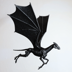 thestral-flying-mobile-3demon-gif-cults.gif 3D file Thestral Flying Mobile・3D print model to download