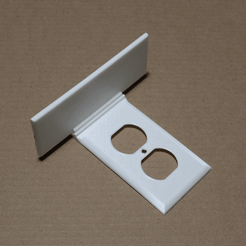 GIF.gif STL file 3D Foldable Hinged Outlet Shelf・Template to download and 3D print, alexaldridge