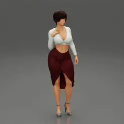 oa Archivo 3D Mujer con ropa elegante de verano y tacones altos Modelo de impresión 3D・Modelo para descargar e imprimir en 3D, 3DGeshaft